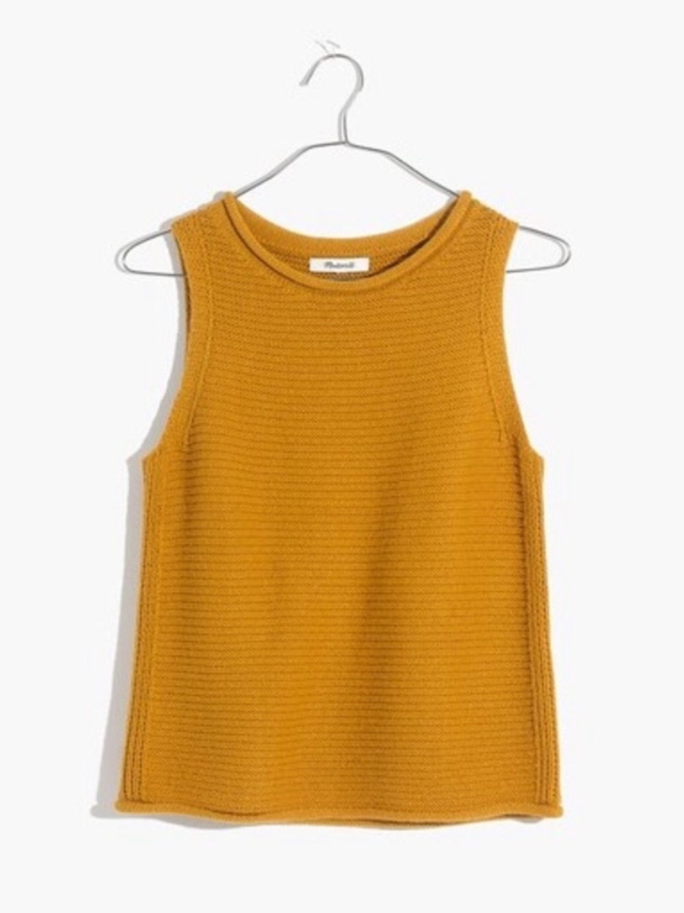 Madewell Highbury Sleeveless Knit Tank in Mustard
